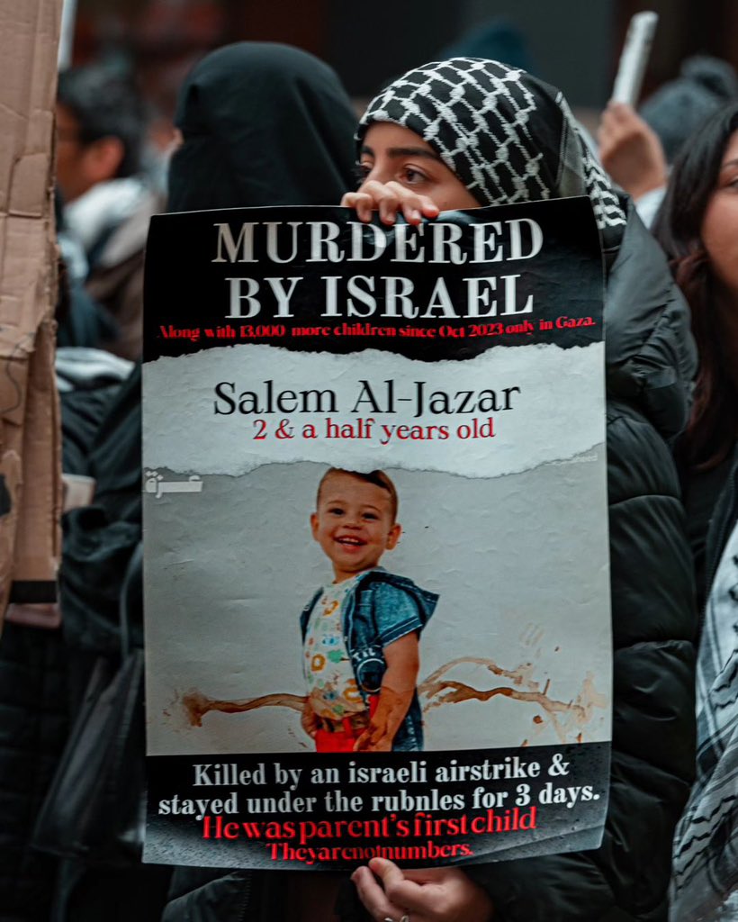 Palestine March Manchester: Protest Banner Photography