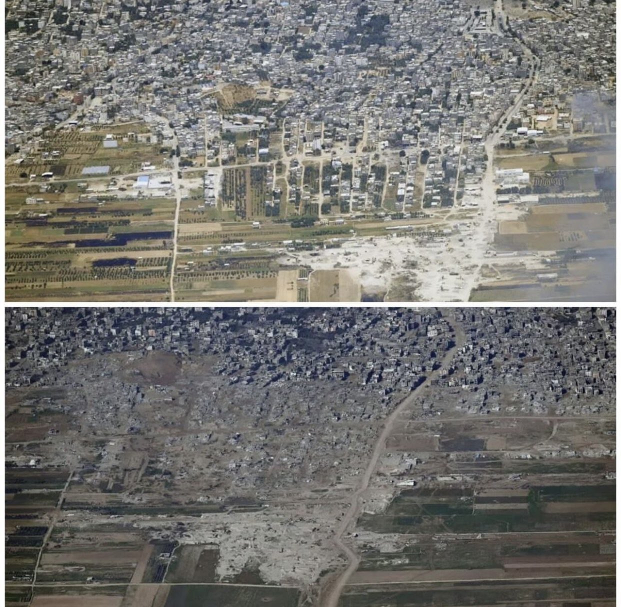 Aerial Photos Show Destruction in Gaza City Neighborhoods