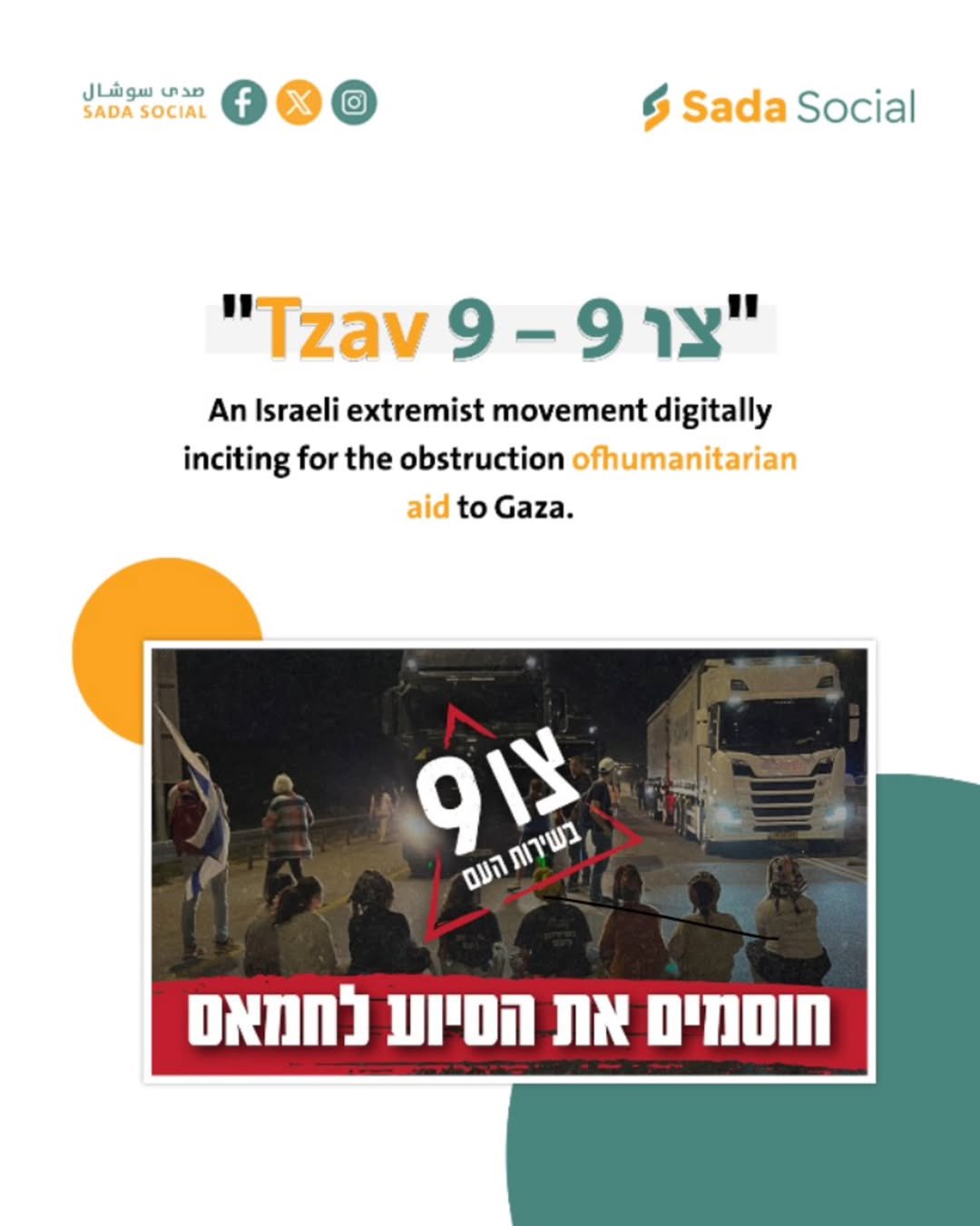 Israeli group Tzav 9 calls to block aid to Gaza
