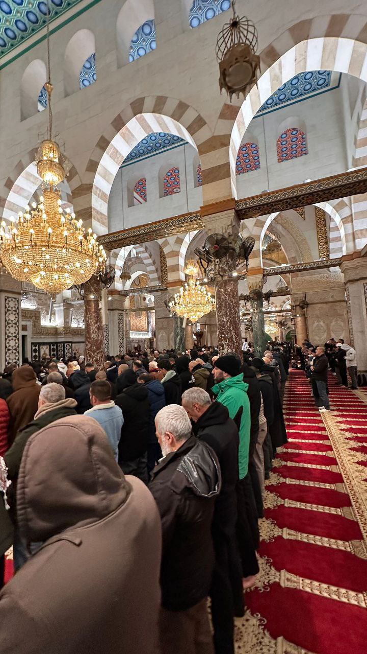 Fajr Prayer at Al-Aqsa Mosque Qibli Prayer Hall