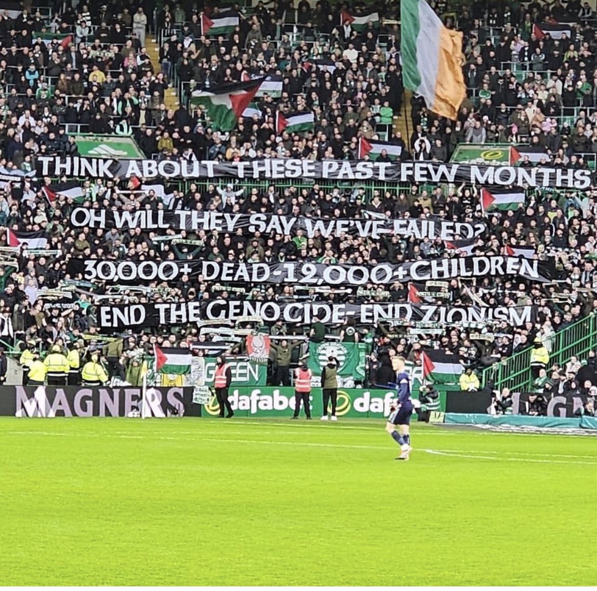 Pro-Palestine Protest at Celtic Park Glasgow
