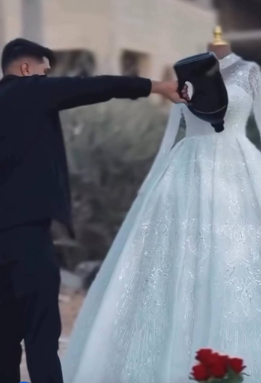 Man Burns Fiancée’s Wedding Suit After Her Death in Gaza