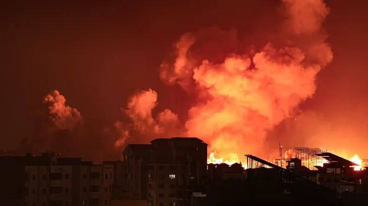 Very violent and continuous raids on Gaza Strip