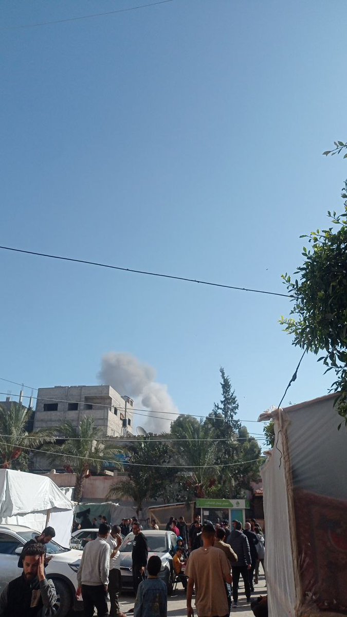 Occupation warplanes raid near Al-Nasser Hospital Khan Younis