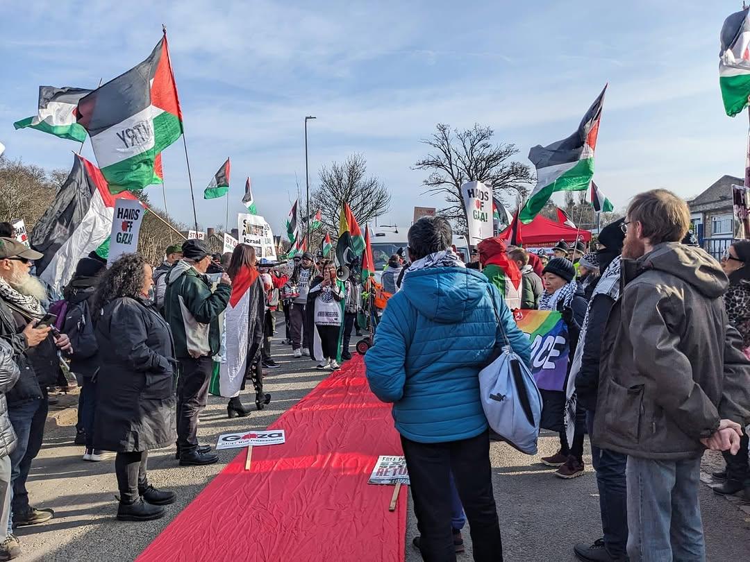 Activists Protest Against Elbit Systems at UAV Engines Facility