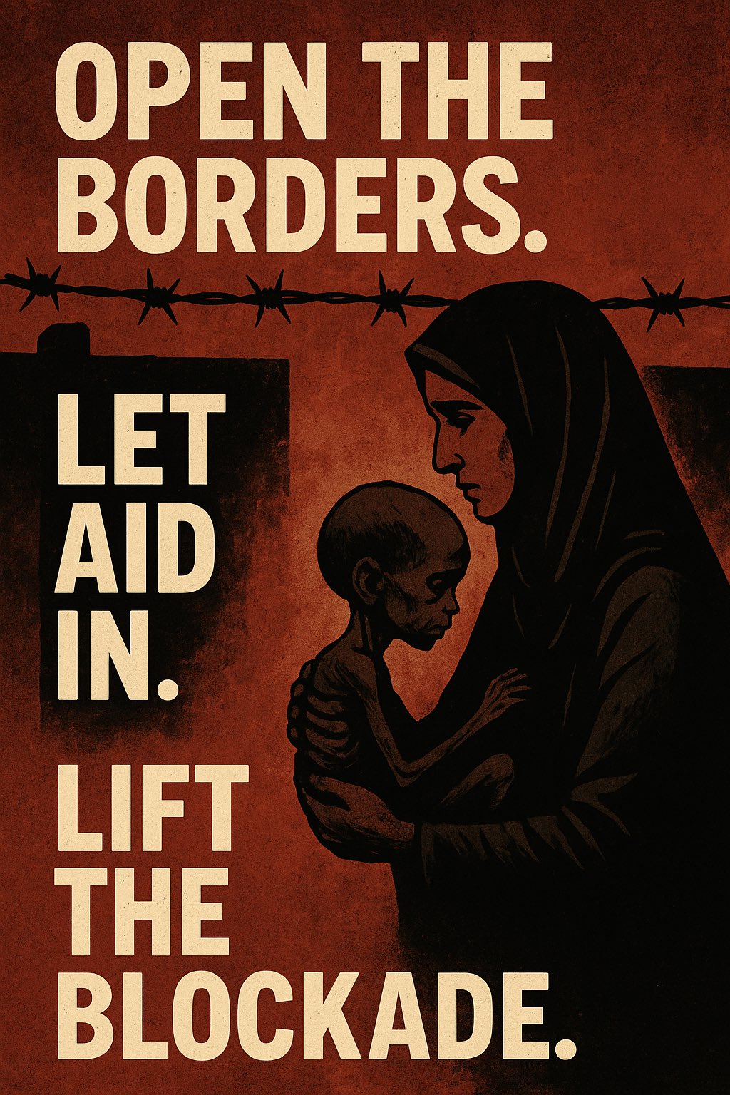 Open crossings for humanitarian aid delivery now