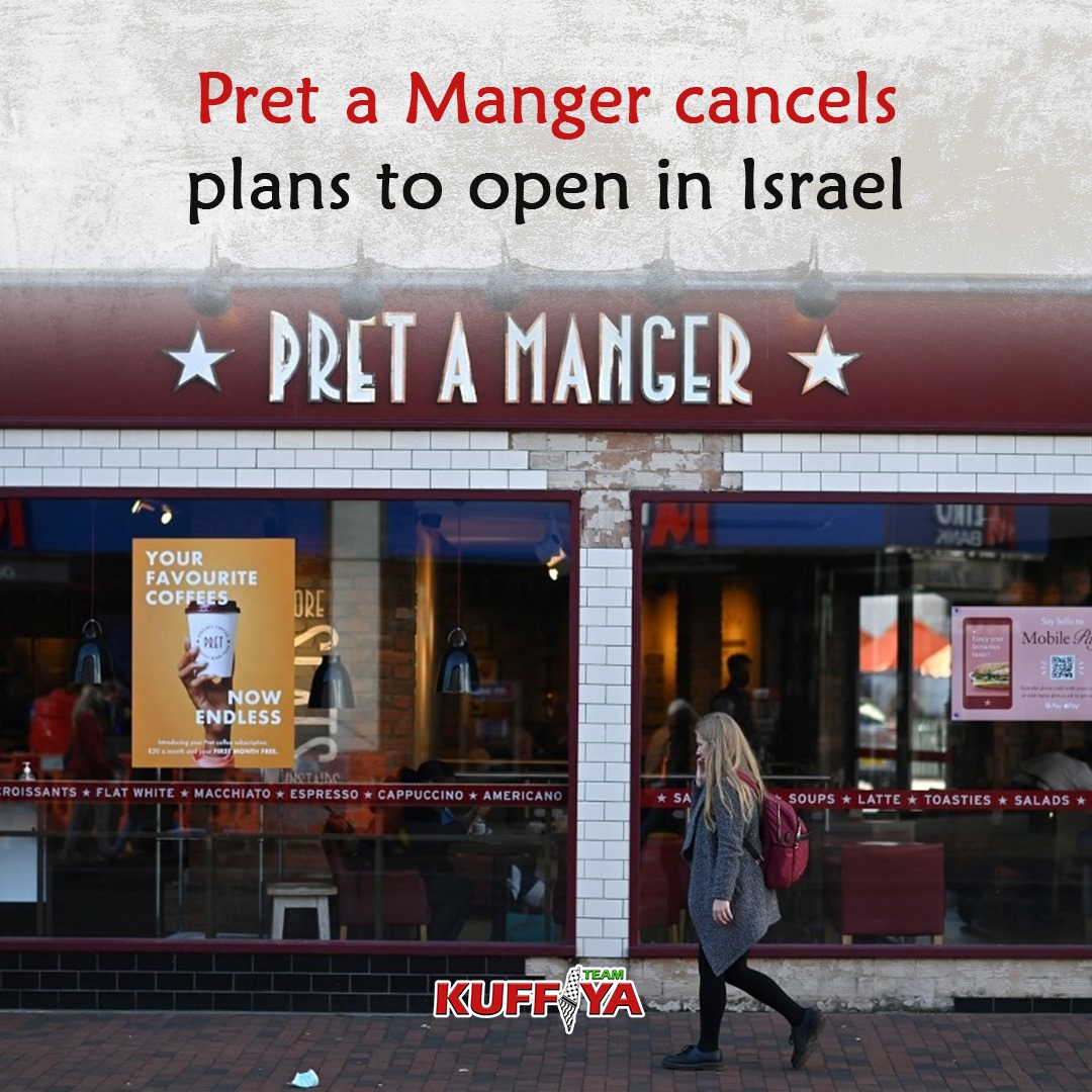 Pret a Manger Cancels Israeli Franchise Over War