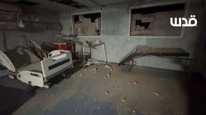Kamal Adwan Hospital damage from explosive robots documented