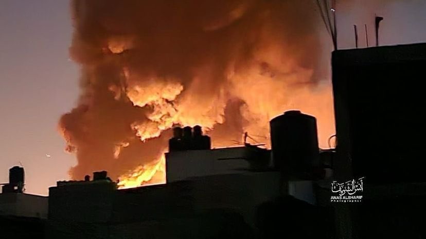 Israeli airstrikes on Jabalia refugee camp Gaza January 2024