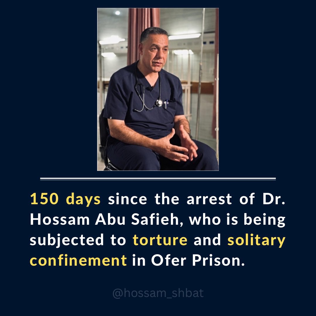 Release Dr. Hossam Abu Safieh After 150 Days Detention