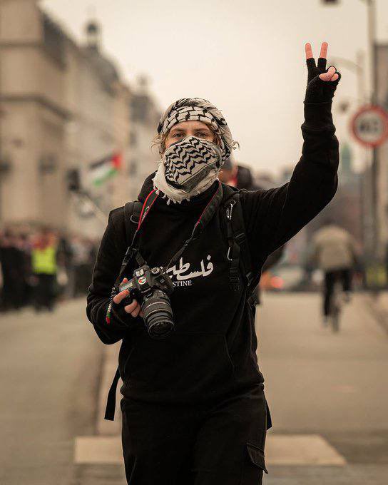 Pro-Palestine demonstration held in Copenhagen Denmark