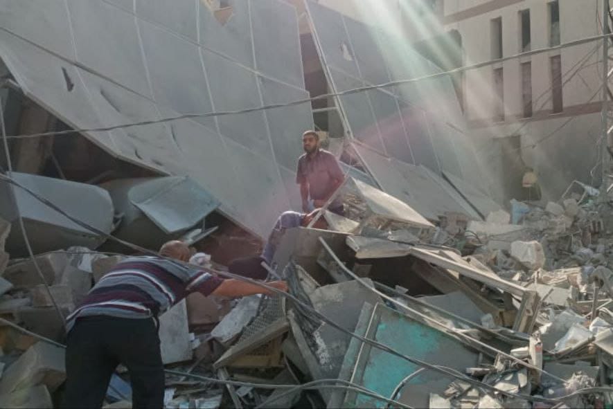 Medical facility destroyed in Sabra neighborhood by Israeli airstrikes