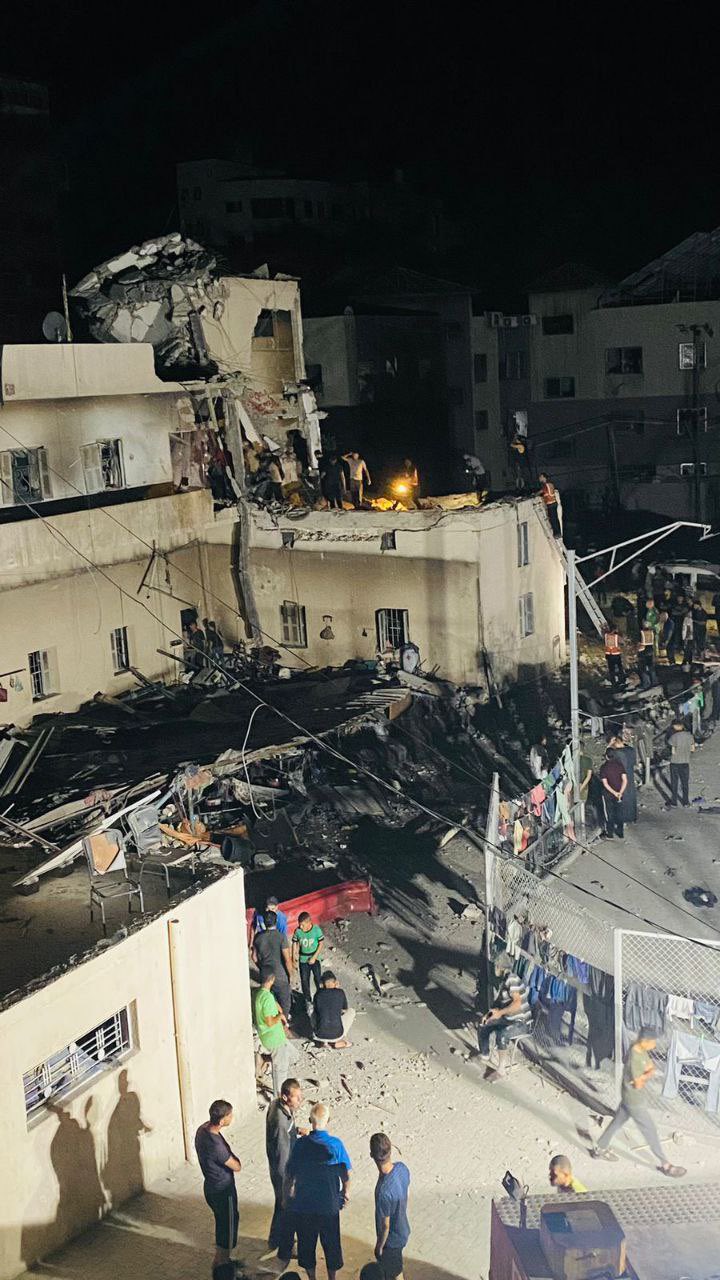 Israel airstrike on Gaza cultural building kills six Palestinians
