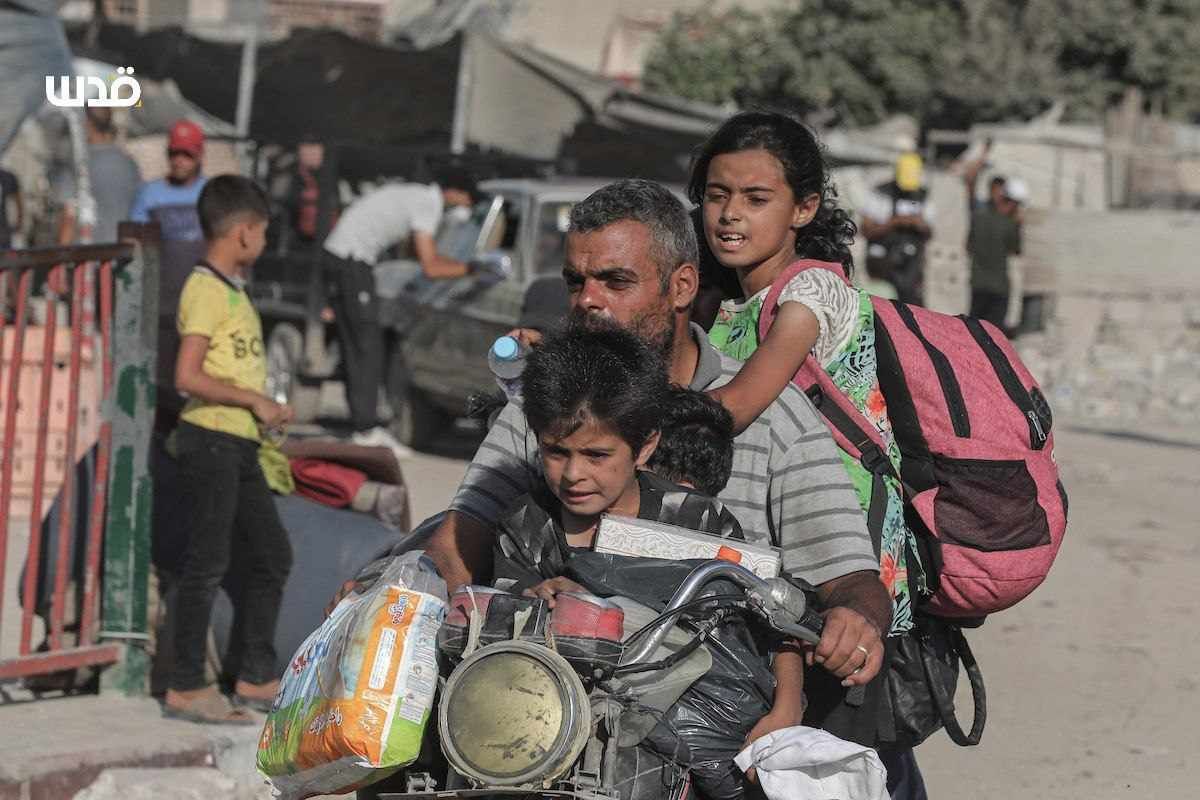 Mass displacement of Palestinians from eastern Khan Younis documented