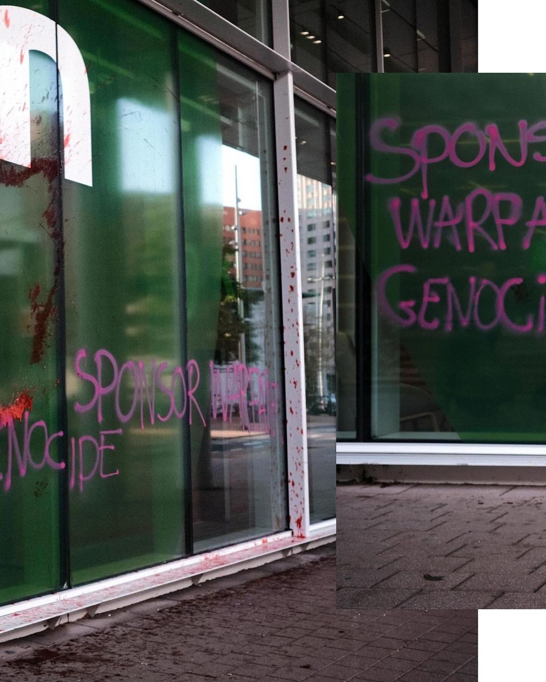 Activists protest KPN sponsorship of arms fair in Rotterdam