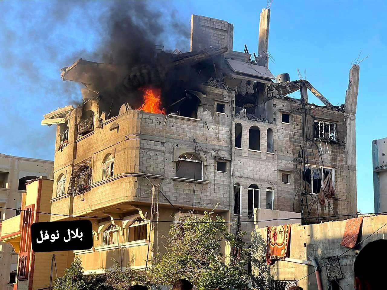 Israeli warplanes bomb house in al-Shati refugee camp Gaza