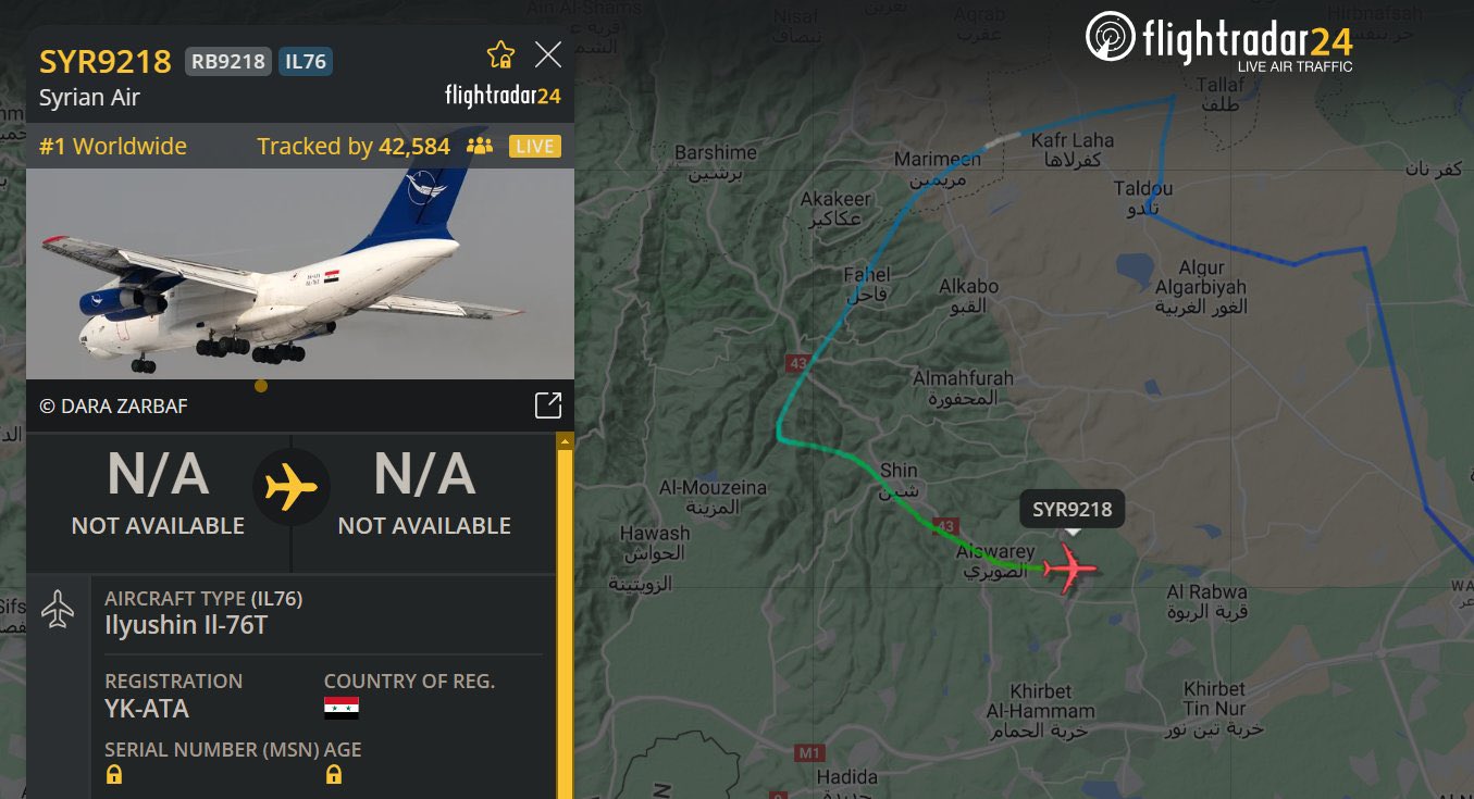 Assad’s Irregular Flight Path Tracked by Thousands Online
