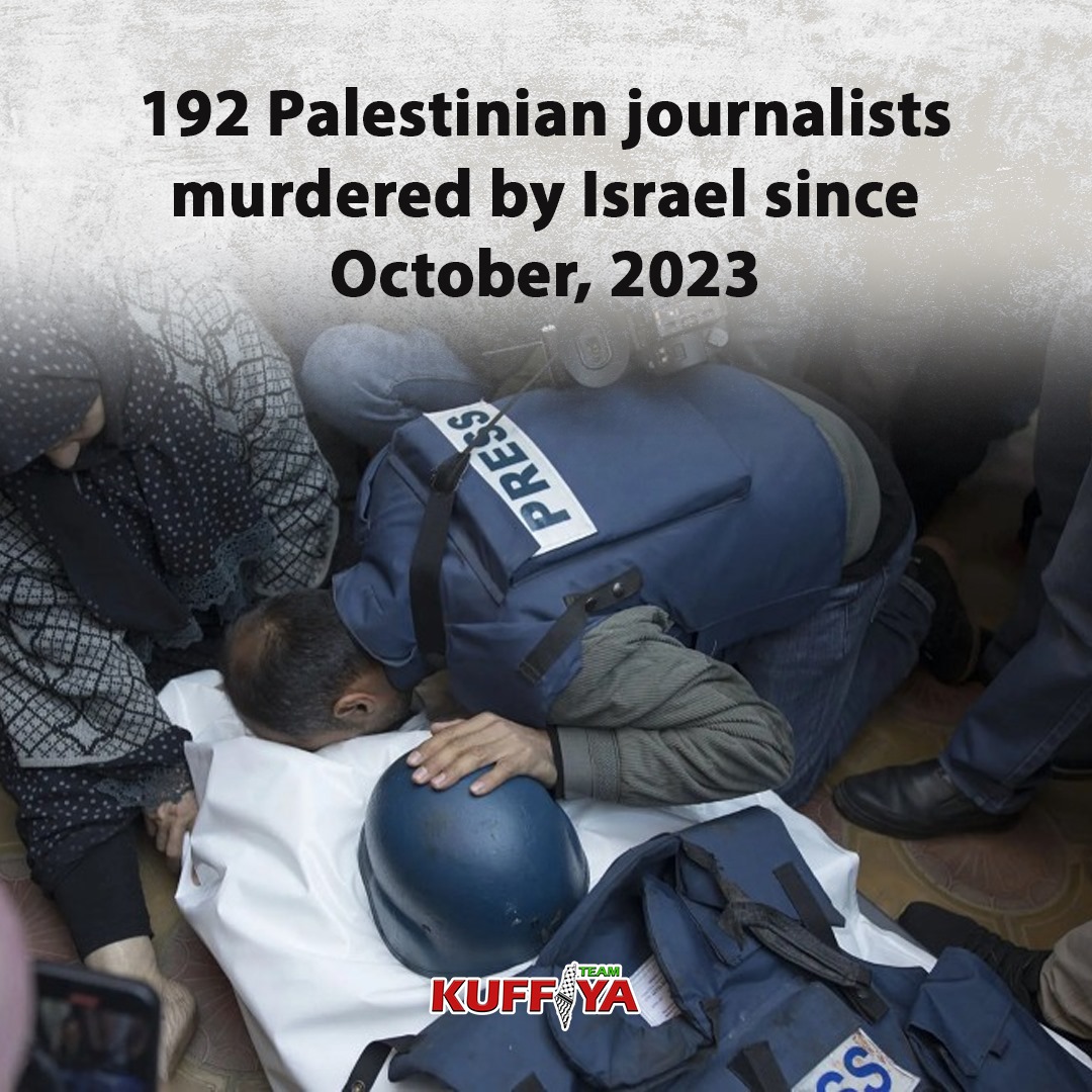 Israel accused of killing 192 Palestinian journalists in Gaza since October 2023