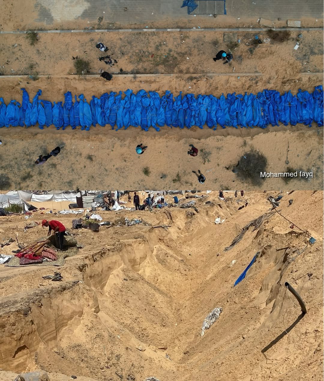 Israeli Forces Exhume Martyrs’ Graves in Khan Yunis Gaza