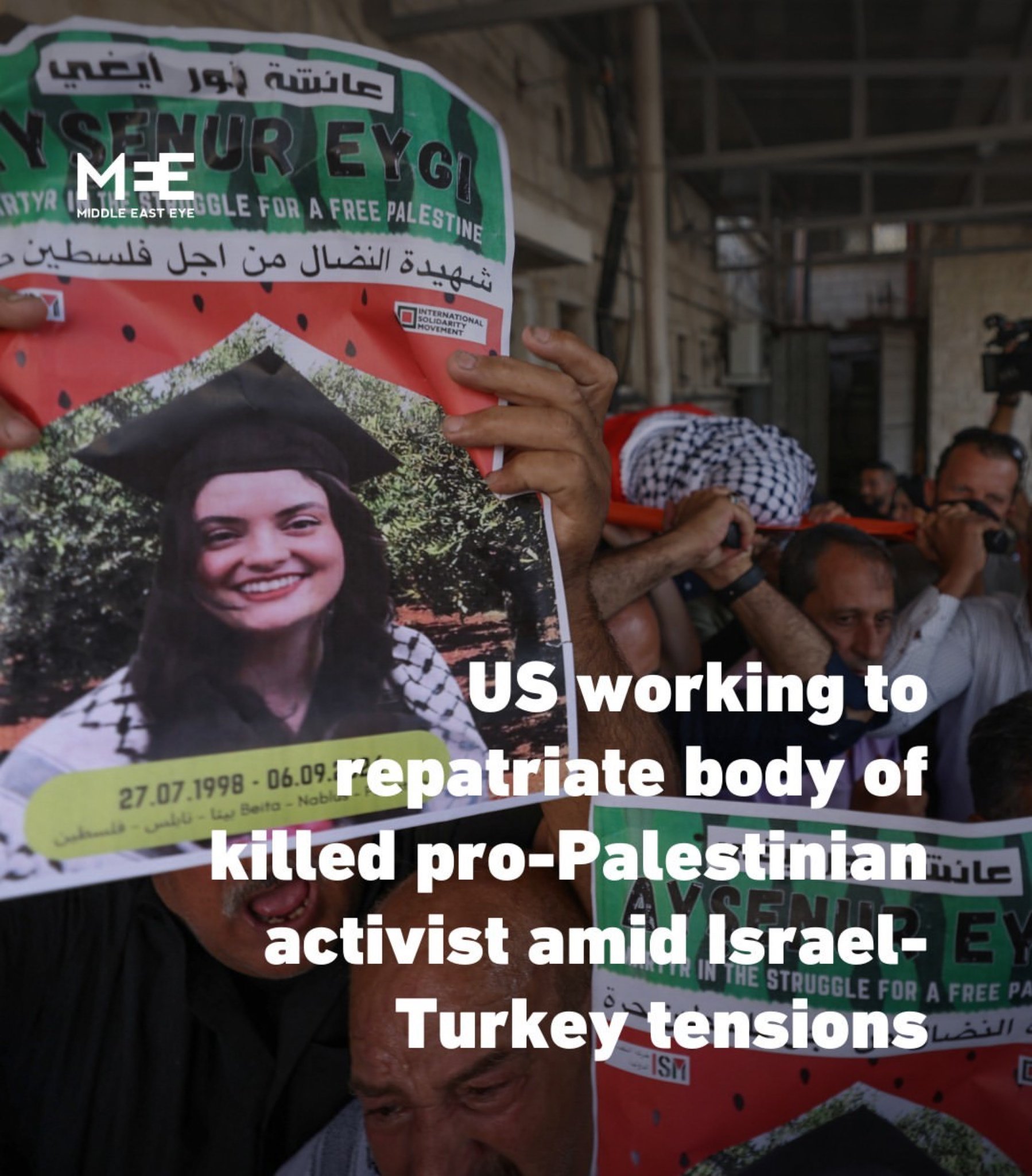 US helps repatriate remains of Palestinian activist killed in West Bank