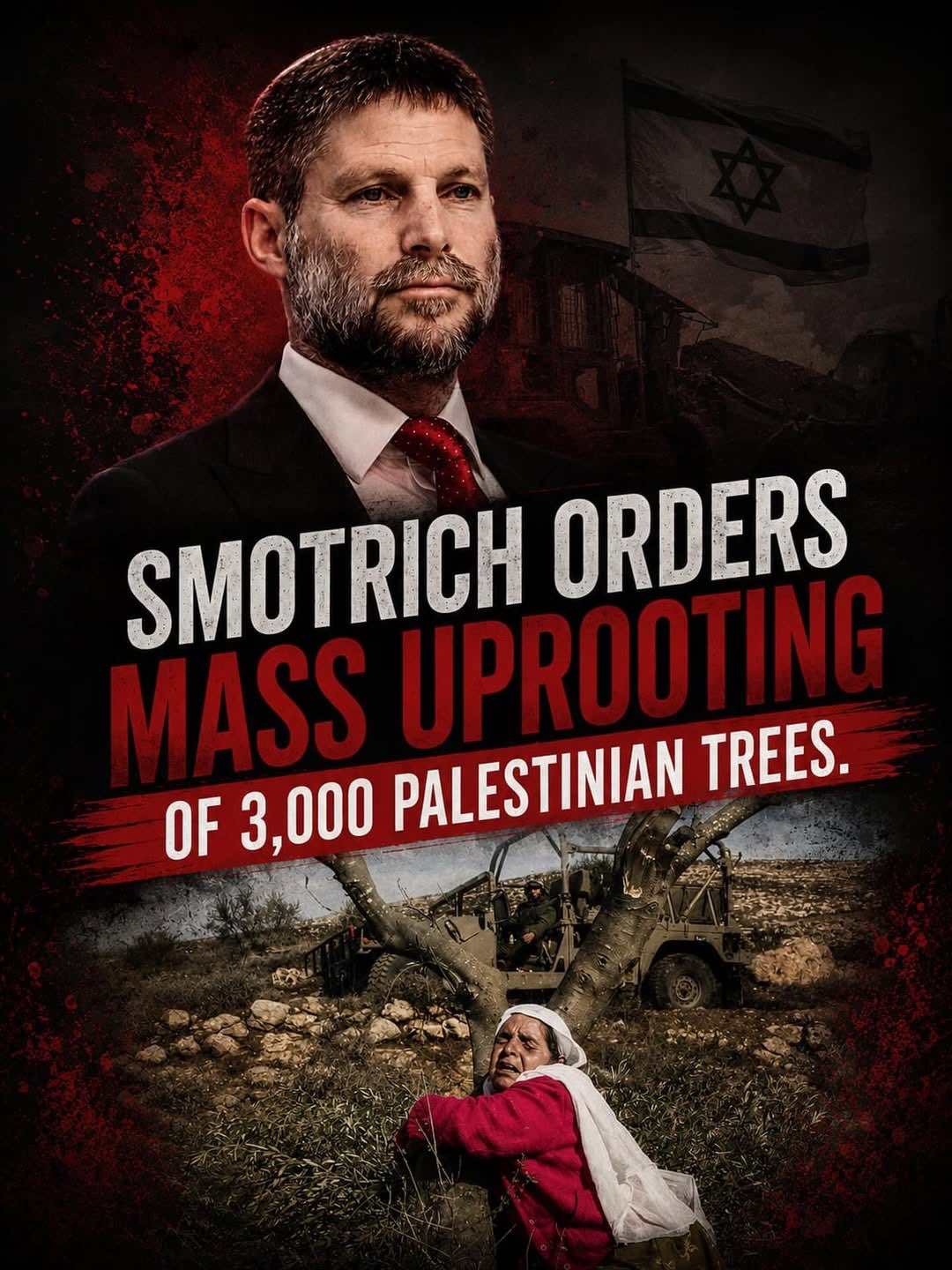 3,000 Palestinian Trees Uprooted Near Jenin by Israeli Minister