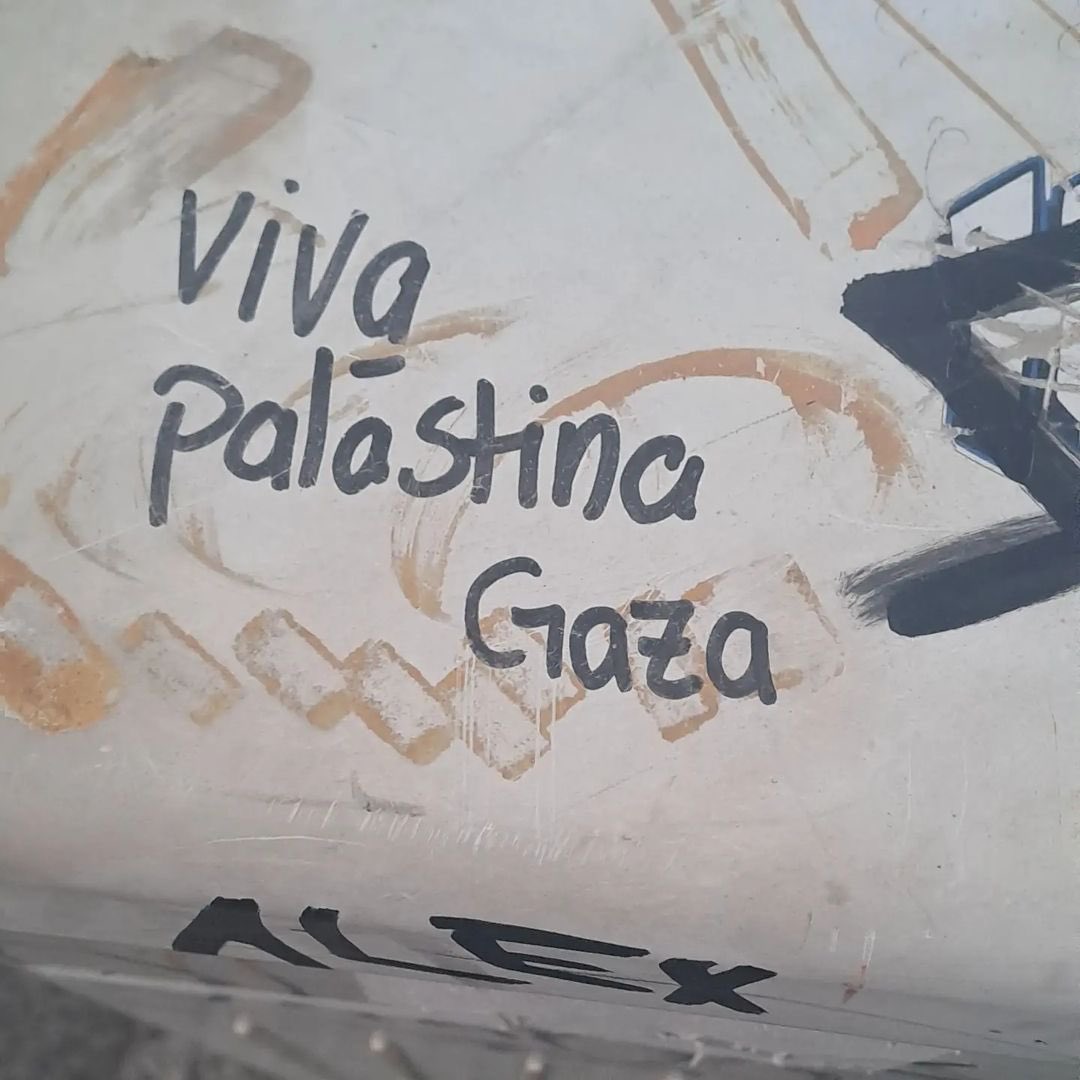 Pro-Palestine graffiti spotted in Berlin Germany