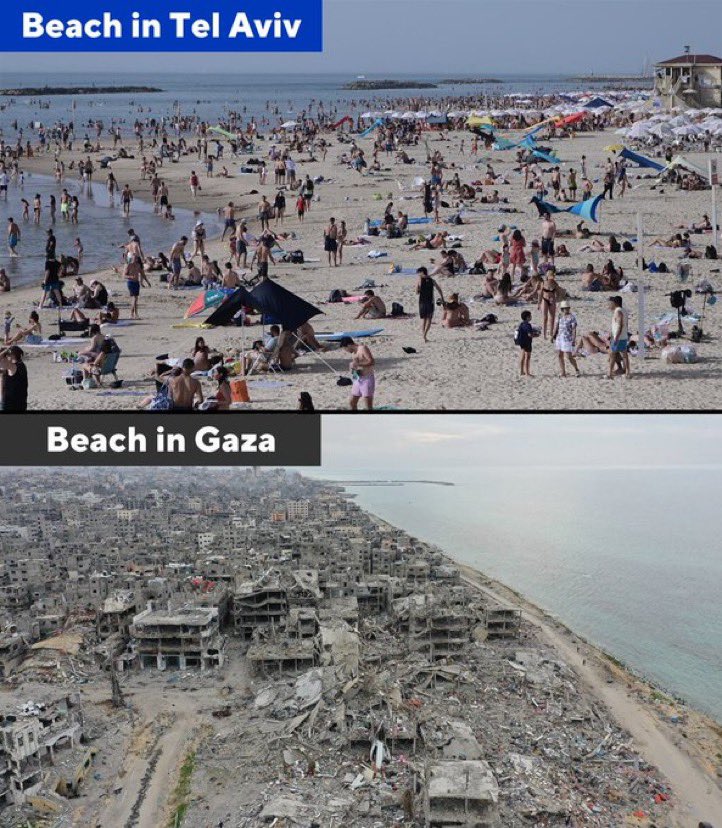 Two Different Earths: Tel Aviv and Gaza 40 Miles Apart