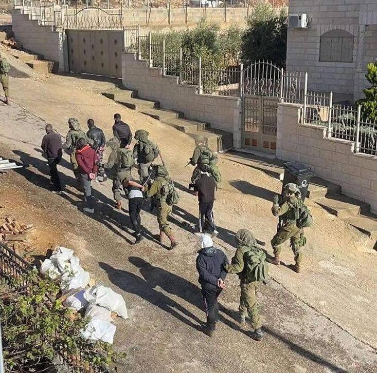 Israeli Forces Detain Dozens in Burqa Village East Ramallah