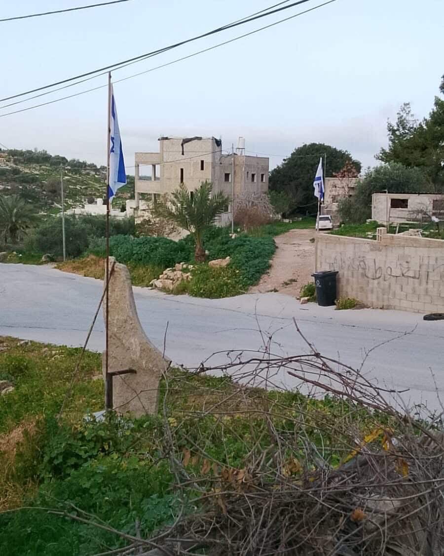Occupation Forces Raise Flags at Saffa Village West Ramallah