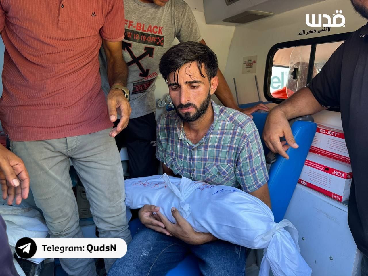 Palestinian father mourns infant daughter killed in Khan Yunis bombing