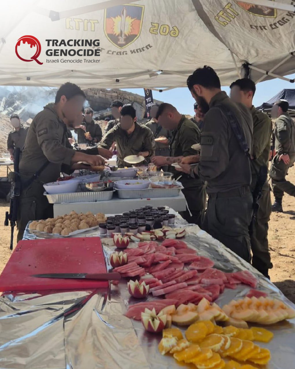 Israel Military Feasts While Gaza Faces Famine Crisis