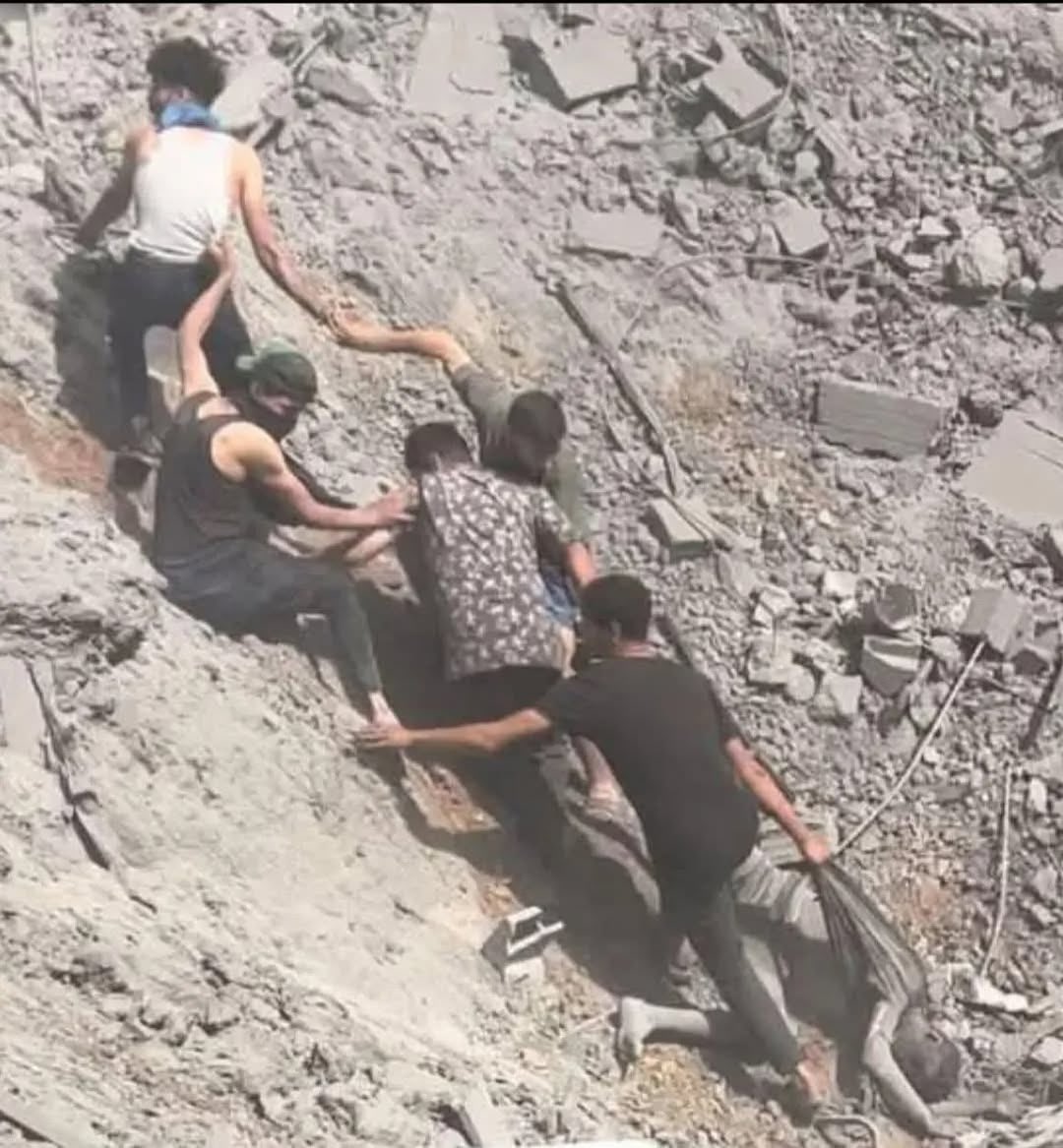 Israeli Airstrike in Al-Sabra: Rescue Effort