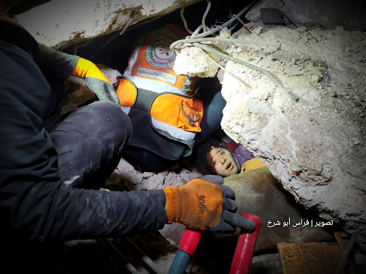 Child rescued from rubble after Israeli airstrike in Rafah
