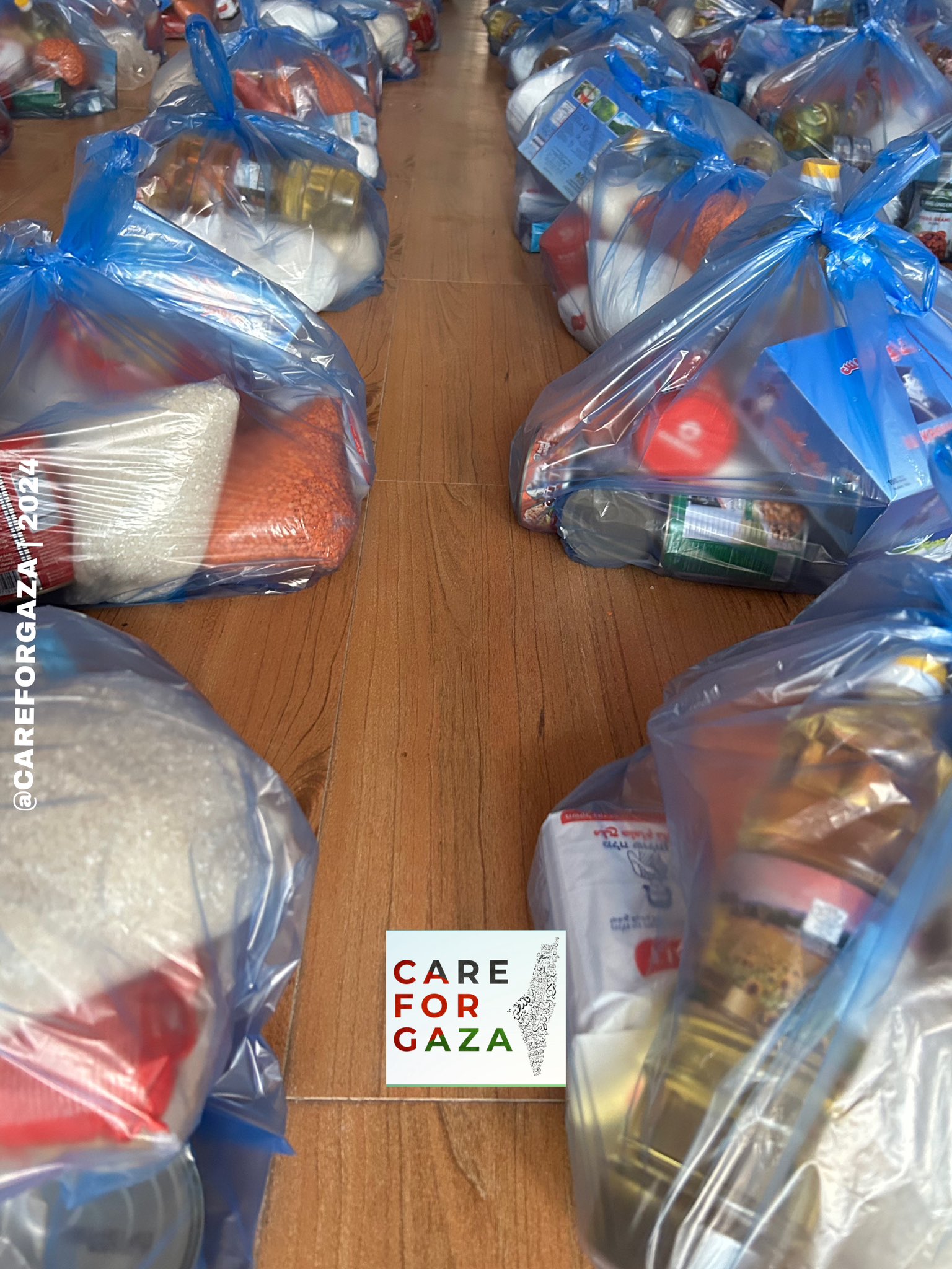 100 Food Packages Prepared for Gaza Families Distribution