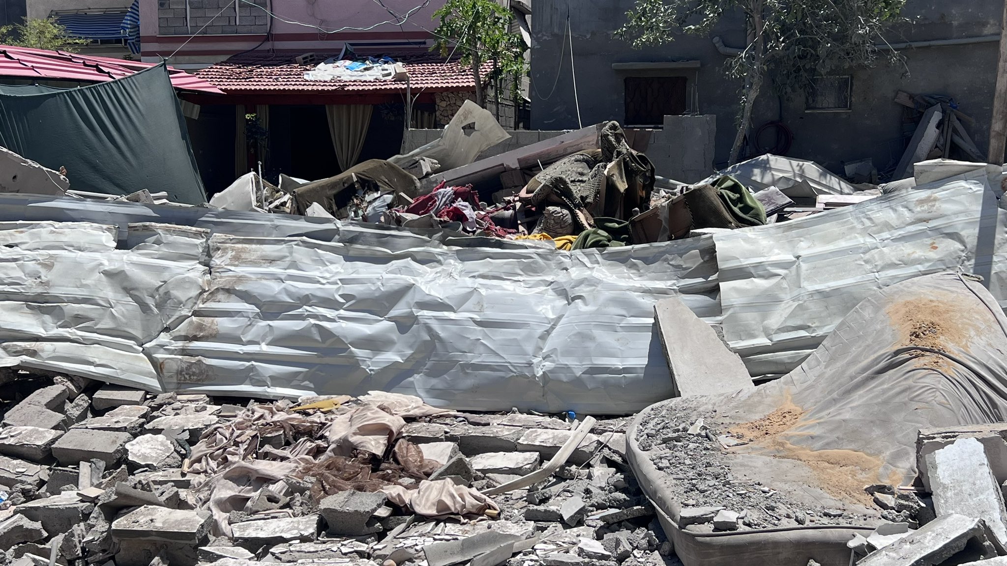 Sister’s house bombed by Israeli forces, family safe