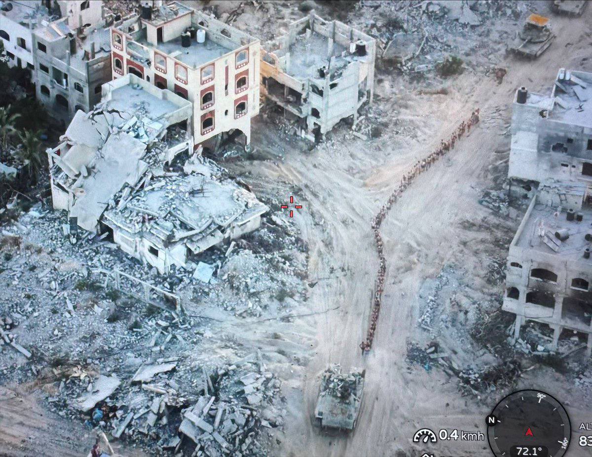 Israeli army footage shows forced displacement of Palestinians in Gaza