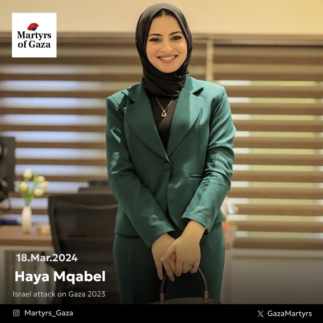 Architect Haya Mqabel’s last words before death in Gaza