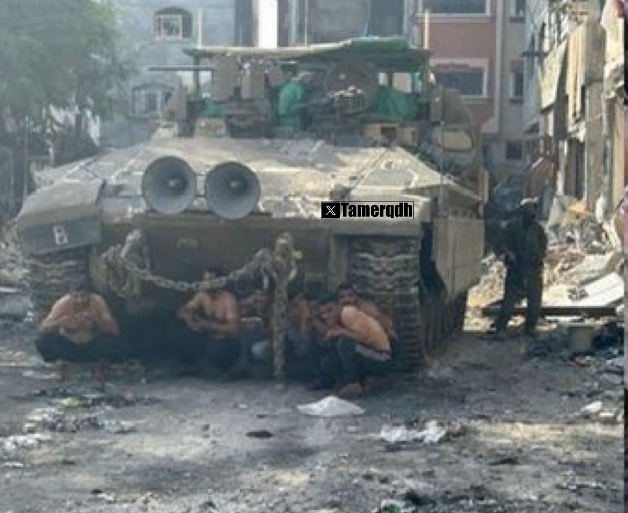 Israeli soldiers use naked Palestinians as human shields in Gaza