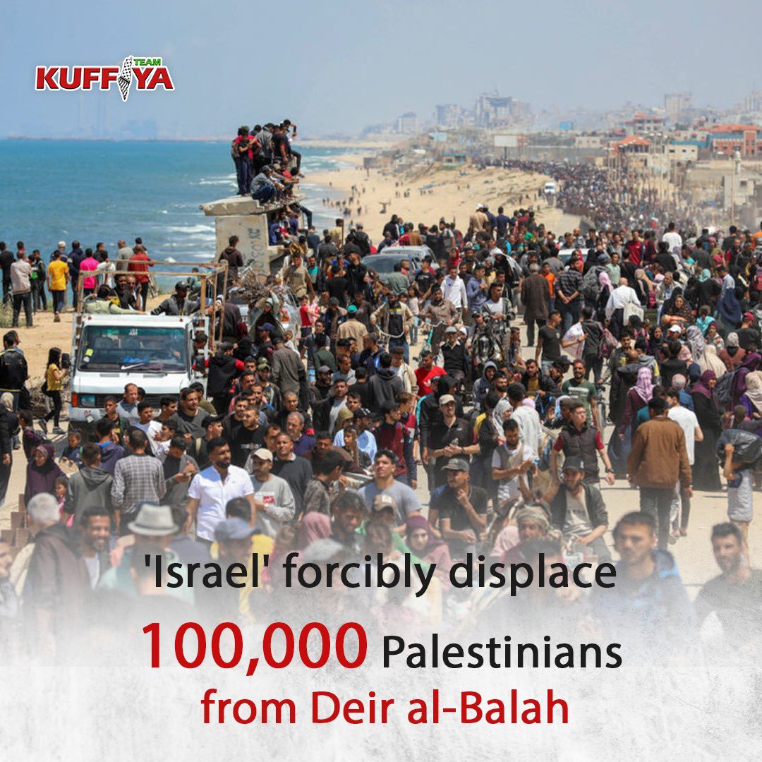 Israeli evacuation orders displace 100,000 in Deir al-Balah