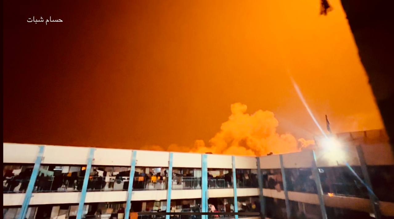Intense gunfire around shelter centers in Jabalia camp north Gaza