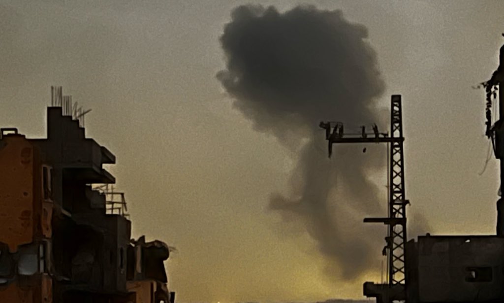 Israeli bombing reported near Al Zaytoun, Gaza City