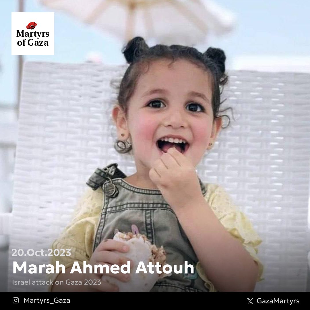 Death of toddler Marah Ahmed Attouh in Gaza