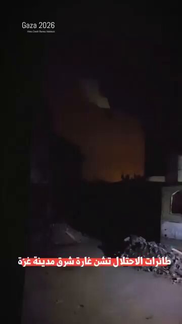 Israeli Aircraft Conduct Airstrikes in Gaza City