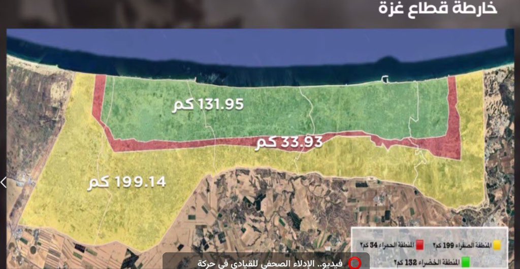 Gaza territorial zones and Israeli military control