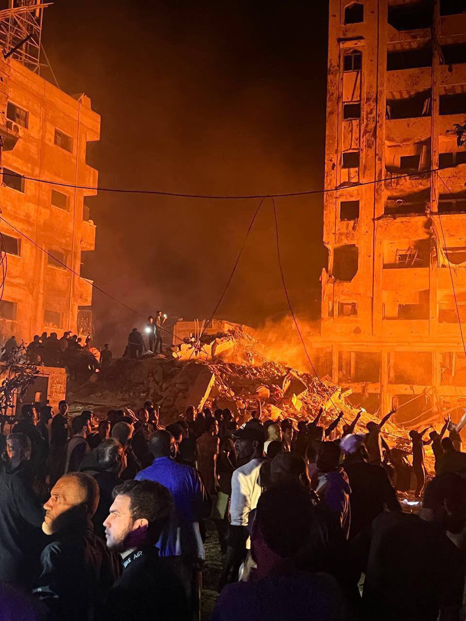 House with 40 refugees bombed in central Gaza