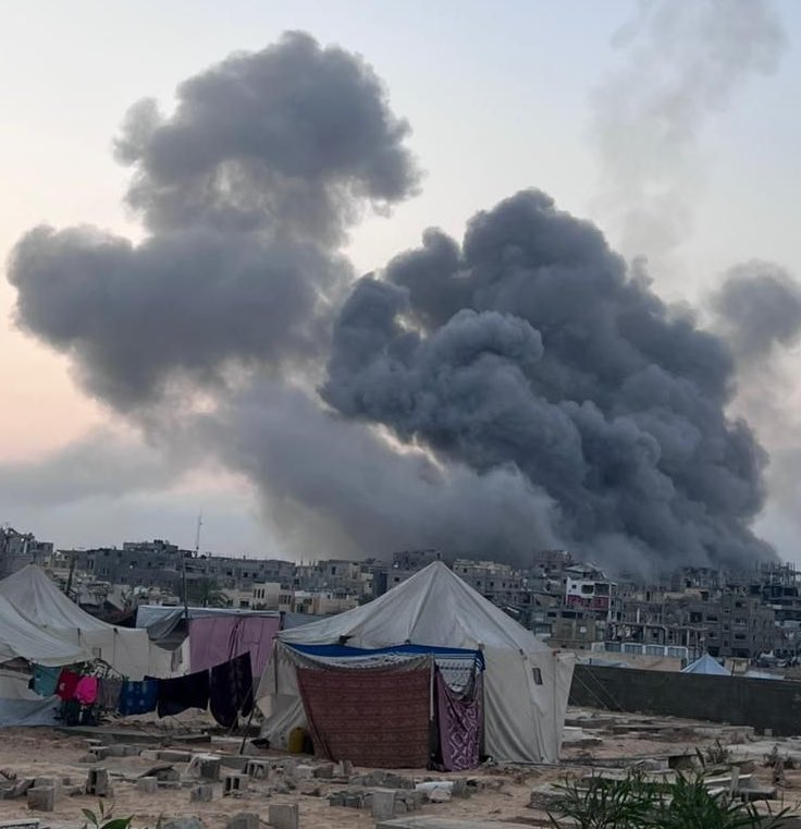 Israeli Bombing Targets House East of Khan Younis