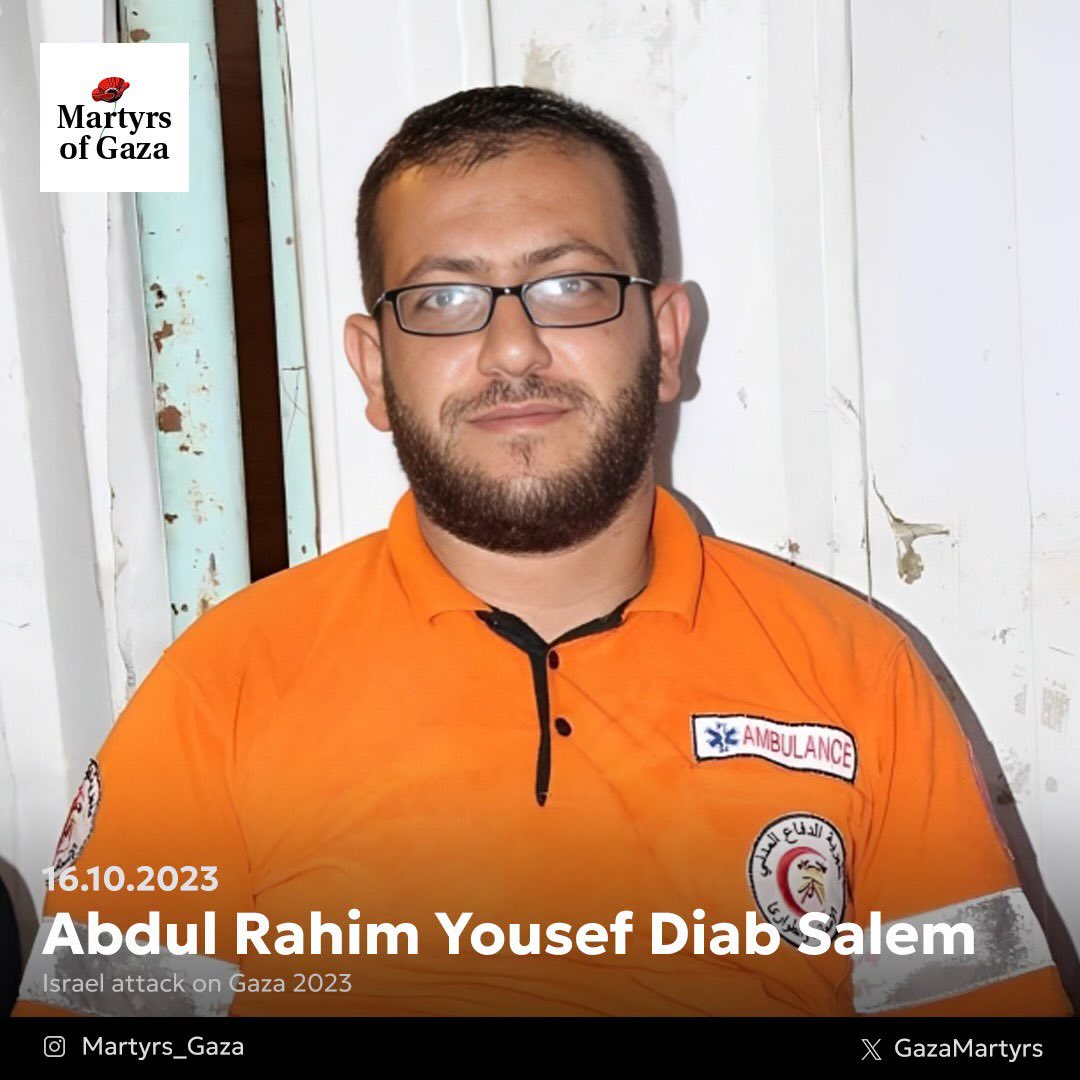 First responders targeted for saving Palestinian lives
