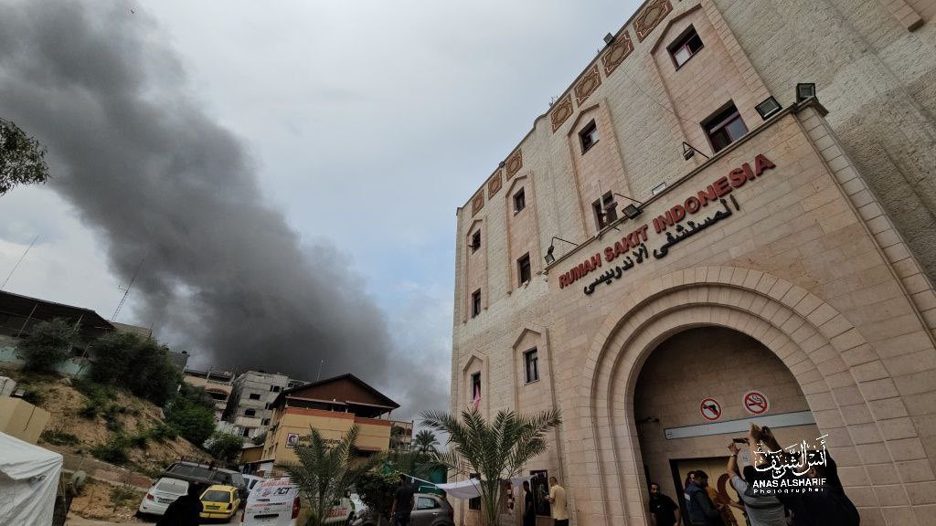 Israeli airstrikes target Indonesian Hospital vicinity in Gaza