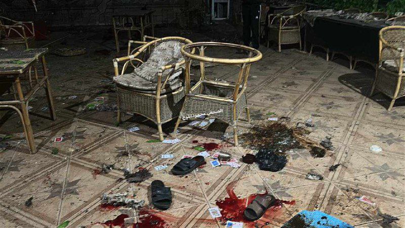 Gaza café targeted killing 7 civilians playing cards