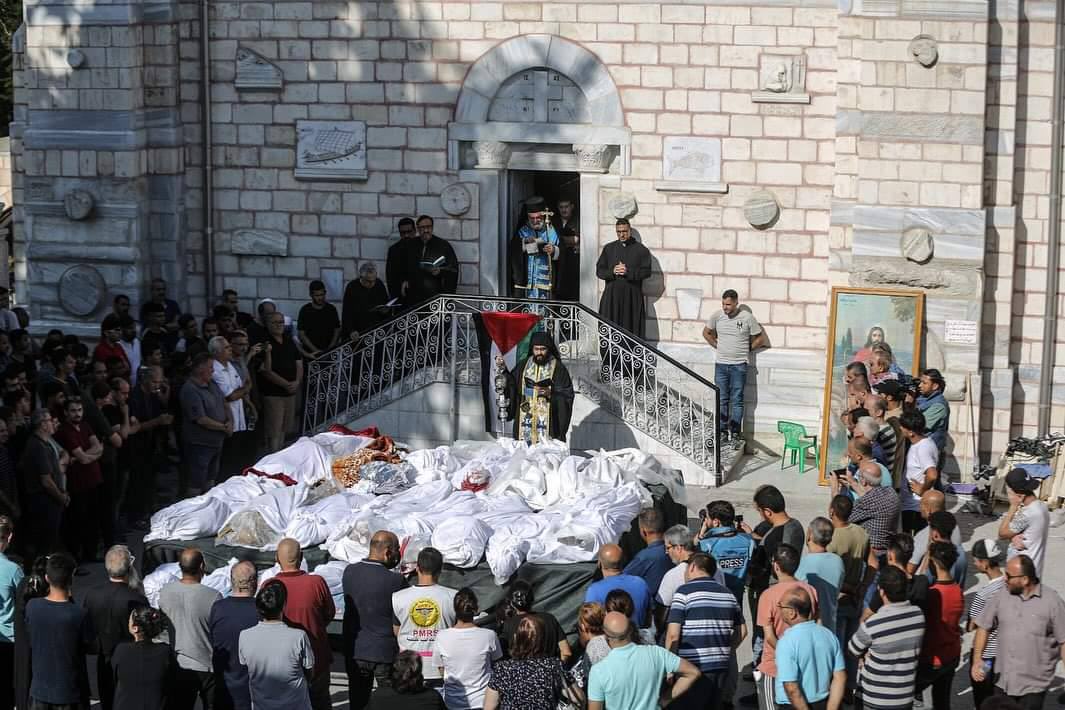 Palestinians killed in Israeli airstrike on Gaza church